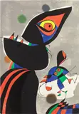 Joan Miró, Gaudí XVII (D. 1076), 1979, Etching and aquatint in colors, on Arches paper, the full sheet
