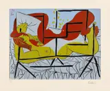 Danaé (Bl. 1084, Ba. 1286) by Pablo Picasso, 1962, Linocut in colors, on Arches paper, with full margins, sold Apr 2023