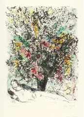 Marc Chagall, Multiflore (Multiflora) (M. 724), 1974, Lithograph in colors, on Arches paper, with full margins