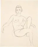Nu assis les bras étendus (Seated Nude with Outstretched Arms) (D. 468) by Henri Matisse, 1925, Lithograph, on Japon paper, the full sheet, offered Apr 2023