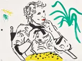David Hockney, Celia with Green Plant (G. 919, M.C.A.T. 240)