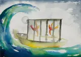 Francesco Clemente, Jodhpur IX, 2001, Watercolor, on wove paper, framed