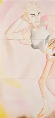 Francesco Clemente, Women and Men #4, 1985-1986, Watercolor, on three attached sheets of wove paper