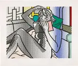 Roy Lichtenstein, Nude Reading, from Nudes series (C. 288), 1994, Relief print in colors, on Rives BFK paper, with full margins