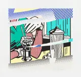 Roy Lichtenstein, Reflections on Soda Fountain, from The Reflection Series (G. 1498, C. 257), 1991, Screenprint in colors, on Rives BFK paper, with full margins