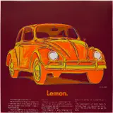 Volkswagen, from Ads (see F. & S. 358) by Andy Warhol, 1985, Unique screenprint in colors, on Lenox Museum Board, the full sheet, sold Apr 2023