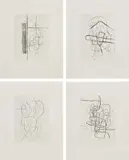Christopher Wool, Untitled, 2014, The complete set of four etchings with drypoint, on Strathmore Bristol paper, with full margins, with justification, all contained in the original black cloth-covered portfolio