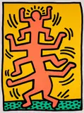 Keith Haring, Growing 1 (L. p. 89), 1988, Screenprint in colors, on Lenox Museum Board, with full margins