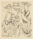 Max Beckmann, Kreuzabnahme (Descent from the Cross), from Geischter (Faces) (H. 131), 1918, Drypoint, on Japanese paper, with full margins