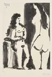 Pablo Picasso, Deux femmes (Two Women) (Bl. 1198, Ba. 1180), 1965, Aquatint, on Richard de Bas paper, with full margins