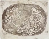 Georges Braque, Char blanc (Char IV) (White Chariot IV) (see V. 115), 1958, Intaglio in grey, on plaster