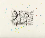 Joan Miró, Fissures (Cracks): plate 10 (D. 474, see C. bks 130), 1969, Etching and aquatint in colors, on Rives BFK paper, the full sheet