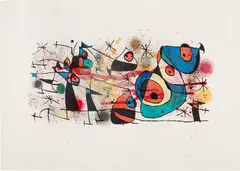 Céramiques (Ceramics) (M. 928) by Joan Miró, 1974, Lithograph in colors, on Arches paper, with full margins, sold Apr 2023