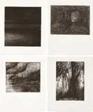 Henry Moore, W.H. Auden, Auden Poems, Moore Lithographs (C. 243-265), 1974, The complete set of 21 lithographs, including the book of 17 bound and the folio of four loose (as issued), on Hodgkinson paper with the artist's and poet's watermark, the loose prints contained in the original black linen-covered folio, all contained in the original black linen-covered portfolio