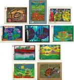 Friedensreich Hundertwasser, Look at it on a Rainy Day (Regentag Portfolio) (K. 44-53)