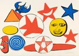 L'Etoile rouge (The Red Star) by Alexander Calder, 1976, Lithograph in colors, on Arches paper, the full sheet, sold Apr 2023