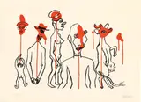 Les Gueules dégoulinantes (Dripping Mouths) by Alexander Calder, 1966, Lithograph in colors, on Rives BFK paper, with full margins, sold Apr 2023