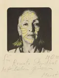 Meret Oppenheim, Portrait (Foto) mit Tätowierung (Portrait (photo) with Tattoo) (see C. AD109)