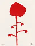 Louise Bourgeois, Les Fleurs (MoMA 698), 2009, Screenprint in red, on Magnani paper, the full sheet