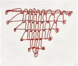 Crochet III, from Crochet I-V (MoMA 592) by Louise Bourgeois, 1998, Mixografia® print in red, on handmade paper, with full margins, sold Apr 2023