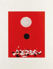Crimson Ground (A.A.A. 73) by Adolph Gottlieb, 1972, Screenprint in colors, on wove paper, with full margins, sold Apr 2023