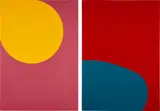 Leon Polk Smith, Color Forms F; and H, 1974, Two screenprints in colors, on wove paper, the full sheets