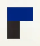 Ellsworth Kelly, Blue with Black I (G. 533, A. 97), 1974, Screenprint in colors, on Arjomari paper, with full margins