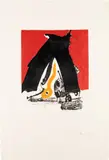 Untitled, from the Basque Suite (E. & B. 82) by Robert Motherwell, 1971, Screenprint in colors, on J. B. Green paper, with full margins, sold Apr 2023