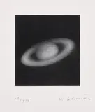 Vija Celmins, Untitled (Saturn) (see R. fig. 23), 1985, Offset lithograph from a mezzotint with embossing, on wove paper, with full margins