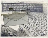 Robert Rauschenberg, Untitled (No Intoxicating Liquors on the Beach), 1970, Double-sided offset lithograph in colors, on one sheet of smooth wove paper, the full sheet