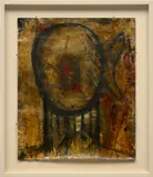 Gordon Newton, Untitled (Love, Life, Geometric Heritage), 1989, Oil, pastel and resin drawing, on wove paper with varnish, framed