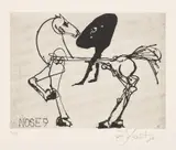 William Kentridge, Nose 9, from The Nose series, 2008, Etching and aquatint, on Somerset paper, with full margins