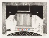 David Hockney, A Souvenir for a Triple Bill (for Elyssa), 1982, Etching and aquatint with hand-coloring, on wove paper, with full margins