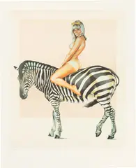 Zebra (H. 88) by Mel Ramos, 1979, Lithograph in colors, on Somerset paper, with full margins, sold Apr 2023