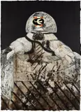 Manolo Valdés, Infanta II, 1992, Etching and aquatint in colors with unique collage, on handmade paper, the full sheet
