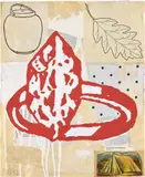 Donald Baechler, Lucky Ring #6, 1993, Gouache, gesso and collage drawing, on wove paper