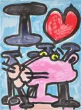 Katherine Bernhardt, I Love New York, 2021, Lithograph in colors, on Somerset paper, the full sheet
