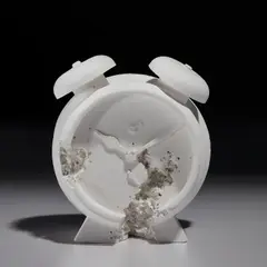 Future Relic 03 (Clock) by Daniel Arsham, 2015, Cast multiple in plaster and crushed glass, contained in the original foam-lined presentation box, sold Apr 2023