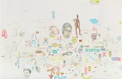 Christian Schumann, Watching the Doctor, 1997, Watercolor and graphite, on wove paper
