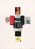 Robert Longo, Body of a Comic (Clown Bank), 1989, Lithograph in colors, on Arches paper, with full margins