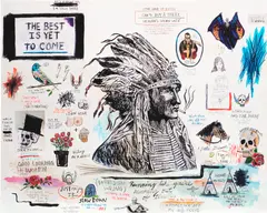 Wes Lang, Flying Death, 2012, Archival inkjet print in colors, on wove paper, the full sheet