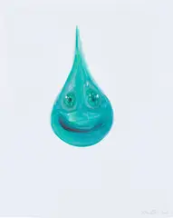 Tony Oursler, Untitled, 2003, Acrylic drawing in colors, on wove paper