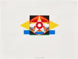Benjamin Edwards, Gas Conglomerate, 1997, Acrylic drawing in colors, on wove paper