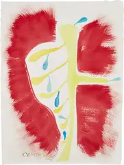 Saint Clair Cemin, Digestion, 1992, Watercolor drawing, on Richard de Bas paper