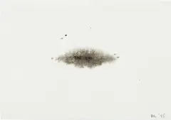 Douglas Gordon, The End (Incredible Shrinking Man), 1995, Black ink drawing, on watercolor paper