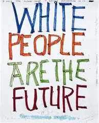 Félix González-Torres, Skin Set Drawing: White People Are The Future, 2011, Archival pigment print, on wove paper, the full sheet