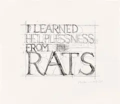 I Learned Helplessness from Rats (C. 61) by Bruce Nauman, 1988, Etching, on Somerset paper, with full margins, sold Apr 2023