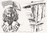 Raymond Pettibon, Untitled (Inside the Bookcase), 2007, Lithograph, on Somerset paper, the full sheet