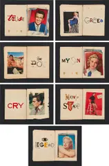 Jack Pierson, Twilight: seven plates, 2011, The set of seven collaged screenprints and archival pigment prints with gold leaf, on Sunset Cotton etching paper, the full sheets, with colophon