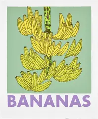 Bananas by Jonas Wood, 2021, Screenprint in colors, on Rising Museum Board, with full margins, sold Apr 2023